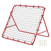 Uimoso FußBall Rebounder Kickback Tor RüCkprallwand 100X100Cm Rot