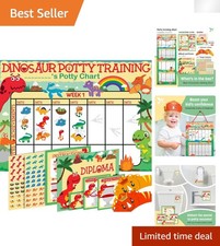 Potty Training Chart for Toddlers, Dinosaur Design Reward Chart - 194 Cool St...