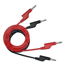 Banana Plug to Banana Plug Test Lead Cable Line Wire, Both Ends 4mm Banana 2pcs