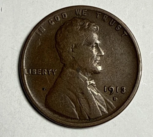 1913-D Lincoln Wheat Cent~Strong Strike