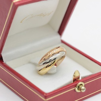 Les must de Cartier Trinity Tricolour 18KT Gold mit Cartier Box in Gr. 53