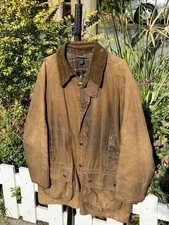Men's Barbour Classic Moorland Jacket Wax Canvas Olive Brown - C48