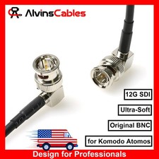 CANARE 12G UHD SDI Coaxial Cable Flex Right Angle BNC Male for RED Komodo 50cm