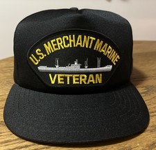 U.S. MERCHANT MARINE VETERAN Hat Cap Baseball Patch Made In USA SnapBack NEW