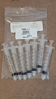 THORLABS MS403-10 3cc Empty Epoxy Syringe 7 Pack Disposable