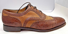 Edward Green / Two Tone Full brogue Leather Oxfords Size 9.5 UK / No Insoles
