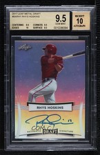 2017 Leaf Metal Draft Rhys Hoskins #BA-RH1 BGS 9.5 GEM MINT Auto qf8