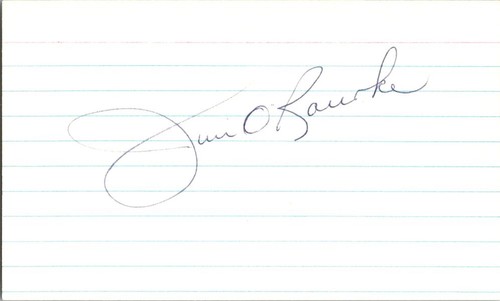 -Jim O'Rourke- (d.2021) Signed/Autograph/Auto Index Card St. Louis Cardinals MLB