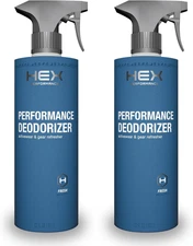 HEX Performance Deodorizing Spray, Fresh, 44Oz (Pack of 2) - Awesome for Shoes, 