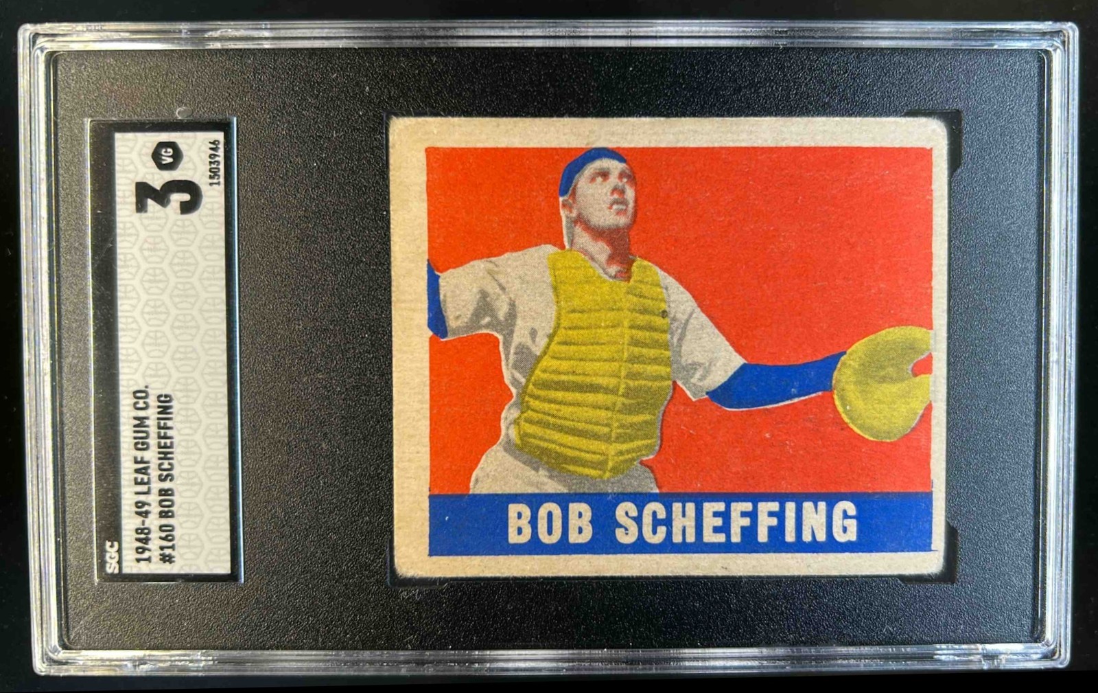 1948 Leaf Bob Scheffing Rookie RC #160 Cubs SGC 3