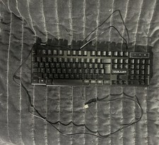 LVLUP Wired USB Standard Keyboard LU734 Plug Play QWERTY Black English