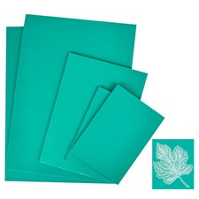 Lino Printing Plates Cutting Kit - 5PCS A4 A5 A6 Sheets Rubber Green 