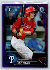 Mickey Moniak 2016 1st Bowman Chrome Purple Refractor ROOKIE Rare Rockies #/250