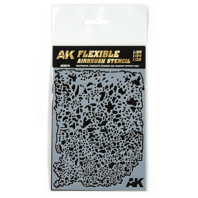 AK Interactive AK9079 Flexible Airbrush Stencil 1/20 - 1/24 - 1/35 - US