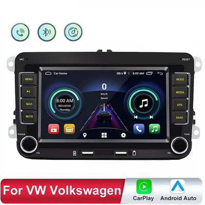 7'' 2 DIN Car Stereo Radio For VW Volkswagen Jetta Passat WiFi GPS RDS FM Android