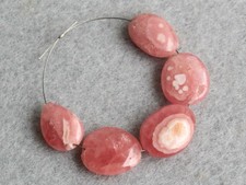 Un-Treated Argentina Pink Rhodochrosite Smooth Nugget Gemstone Beads 27070