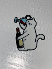 CAT NEW Small Charm DRINKING WINE Craft  Collect