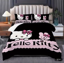 Hello Kitty Bedding Set Sanrio Kawaii New Twin Sheet Duvet cover Pillowcases