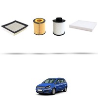 Hoffcar Set Service - 4 Filter FüR Opel Zafira B 1.9 Cdti 110Kw Von 2005