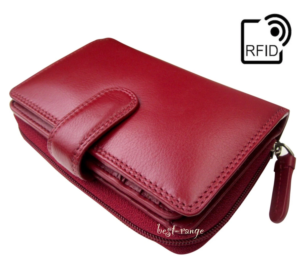 Ladies Leather Purse RFID Multi Compartment Soft Touch Visconti