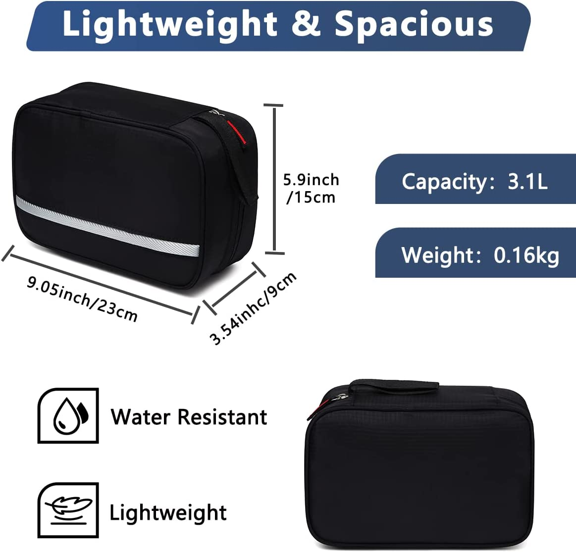 Hanging Toiletry Bag, VASCHY Water Resistant Travel Toiletry Kit Shaving Bag Por eBay