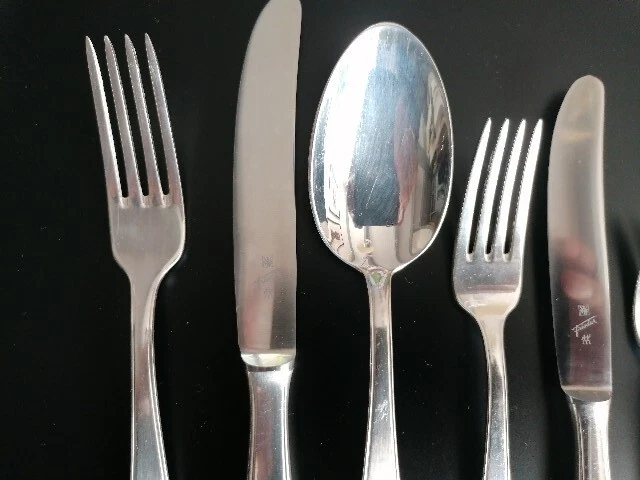 WMF Besteck 3300 Patent Friodur Zwilling Silberauflage 90er 7tlg. 1 Person Alt  - Bild 2 von 4