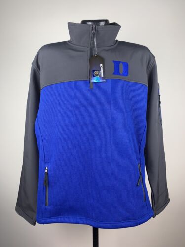 Men's Duke Blue Devils Colosseum Athletics Blue & Gray Plow 1/4 Zip Jacket XL