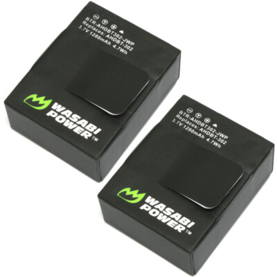 Wasabi Power Battery for GoPro HERO3, HERO3+ (1280mAh, 2-Pack)
