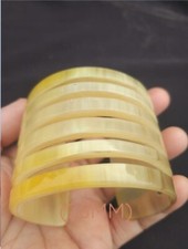 Natural Buffalo Horn Cuff Bracelet Hand carved Twisted Style Bangle Jewelry Sale
