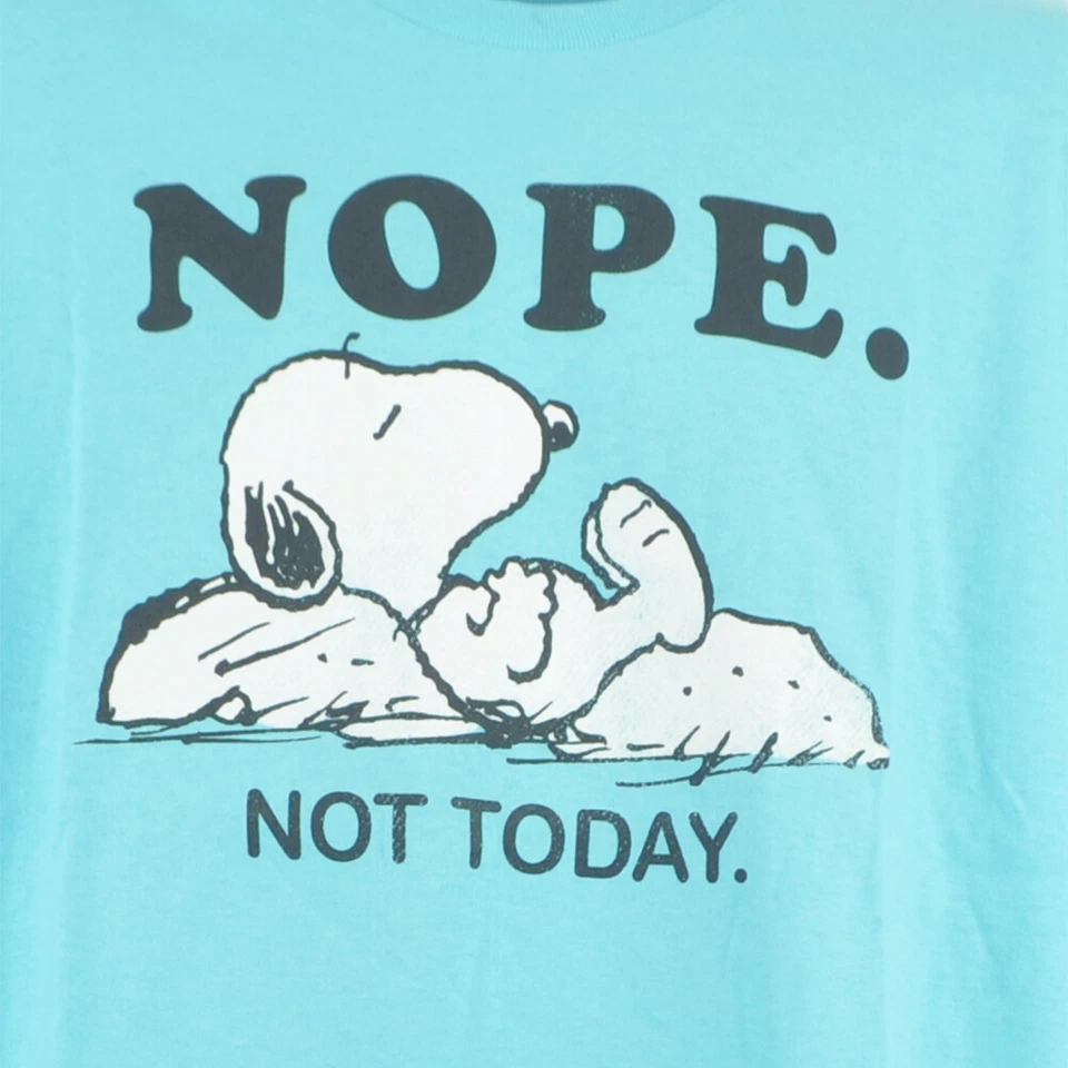 Peanuts Snoopy Nope Not Today Cartoon TV Crew Neck Adults Tshirt Tee 2X-Large - Изображение 2 из 3