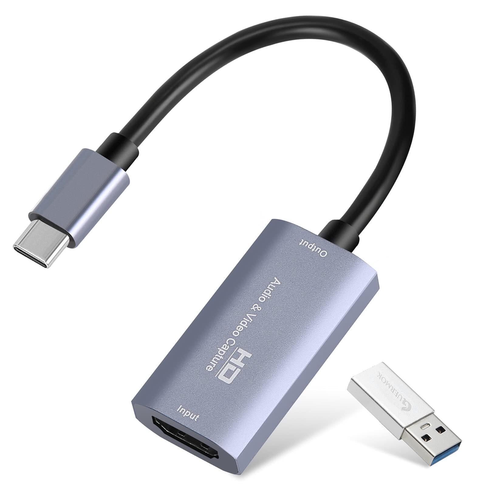Guermok Audio/Video Capture Card, USB3.0 HDMI to USB C, 4K 1080P 60FPS Captur...