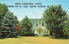 Home of John Glenn Jr New Concord, OH Vintage Chrome PC