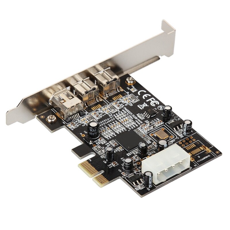 3X PCI Express 3 Port Video Capture Card Firewire 1394B & 1394A PCIe 1.