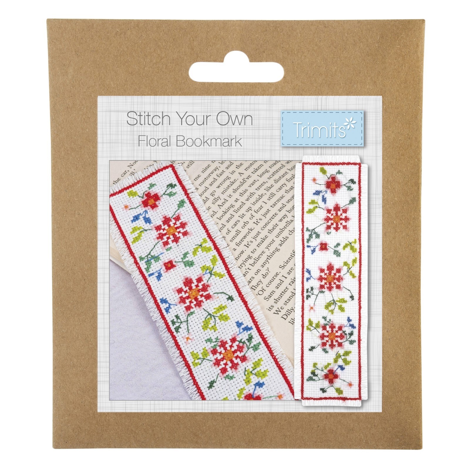 Trimits Stitch your Own - Floral Bookmark Counted Cross Stitch Kit