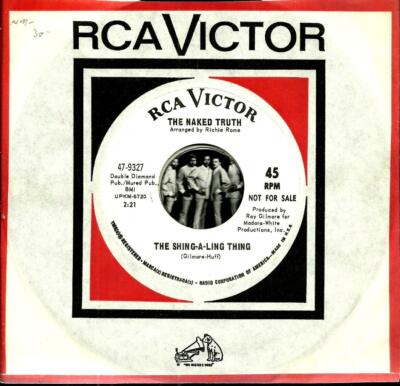 NAKED TRUTH SHING A LING THING SOUL STRIPPER JAZZ MOD R&B PROMO 45 RPM RECORD