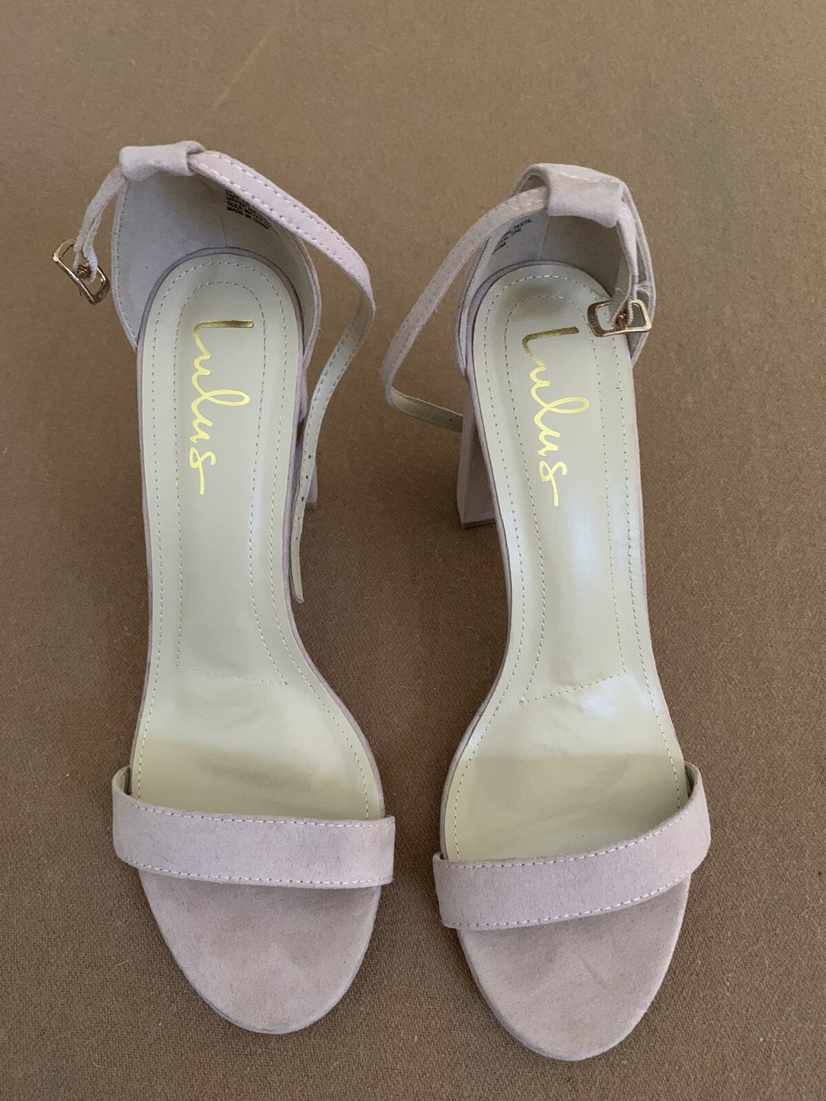 Lulu's Heels Blush Pink Taylor Suede Ankle Strap Block Heels Size 10 | eBay
