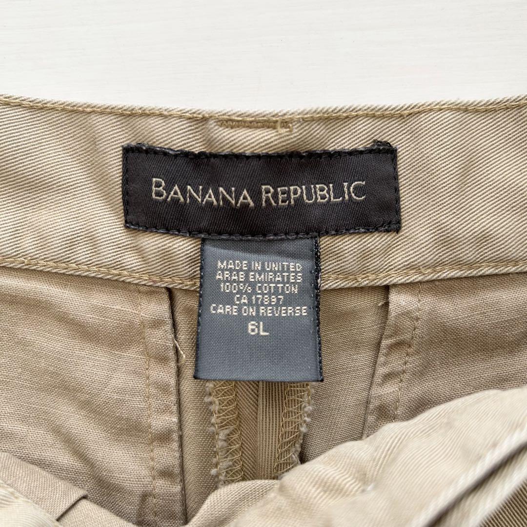 BANANA REPUBLIC Chino Pants Plain Simple Beige 6L image 7