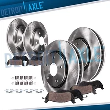 Front Rear Rotors Brake Pads for Toyota Corolla Matrix Vibe NOT for Rear Drums