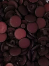 SIZE 18L - 7/16", DULL SHANK BUTTON, WINE, 1 DOZEN, MATTE FINISH