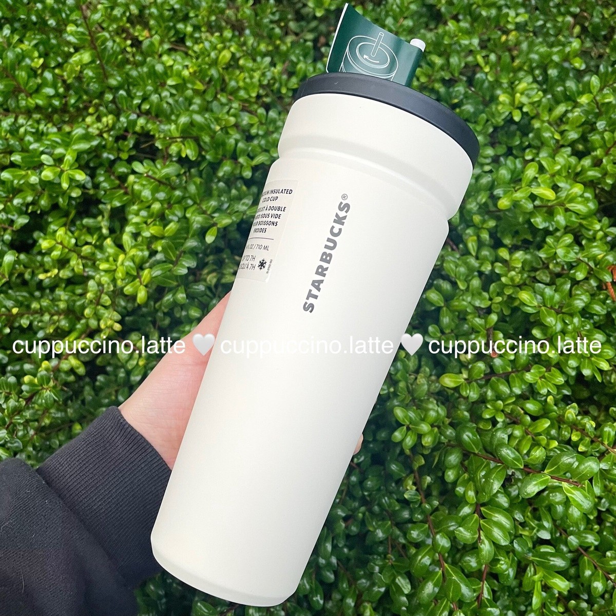 NWT Starbucks 2025 Matte White Soft Touch Leak Proof Twist Seal SS