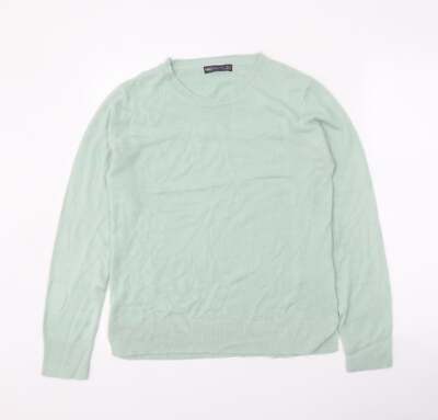Marks and Spencer Damen Grün Rollkragen Acrylmischung Pullover Größe 12
