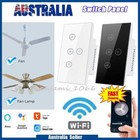 Tuya Smart Wifi Touch Ceiling Fan Wall Light Switch Panel For Alexa Google Home