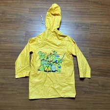 Vtg 1989 Teenage Mutant Ninja Turtles Rain Jacket M Youth TMNT Hoodie Coat