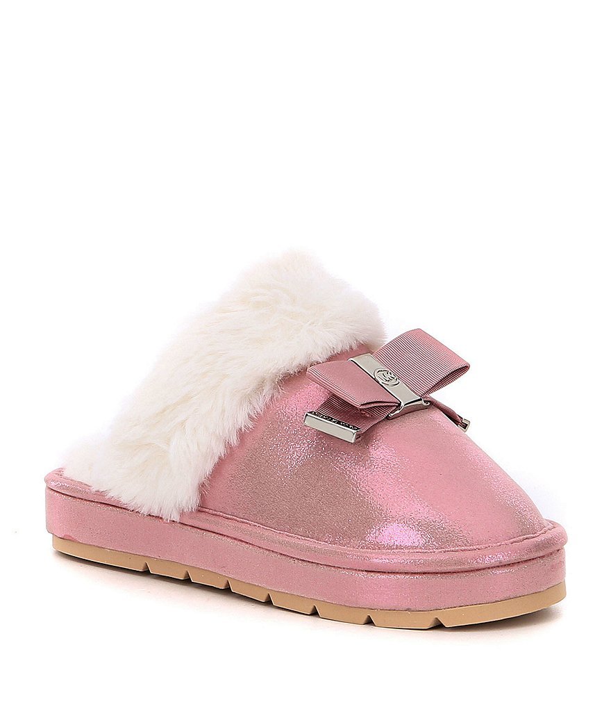 MICHAEL Michael Kors Girls' Grace Bow Slippers Pink