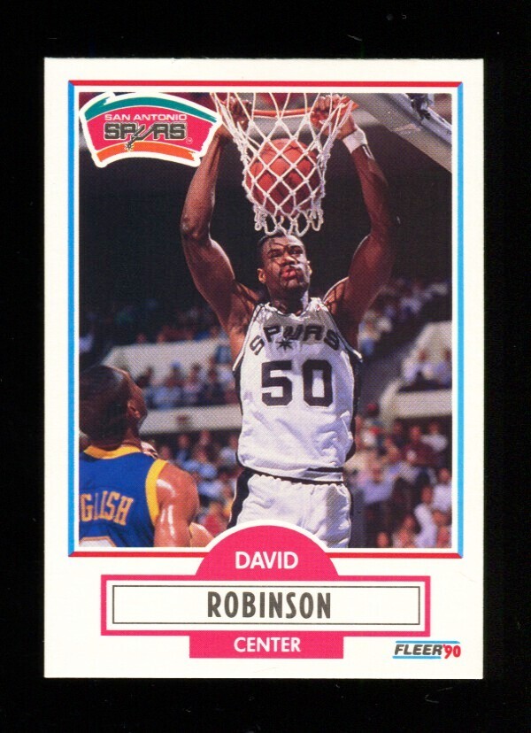1990-91 FLEER DAVID ROBINSON RC #172 SPURS HOF NM-MT OR BETTER CENTERED