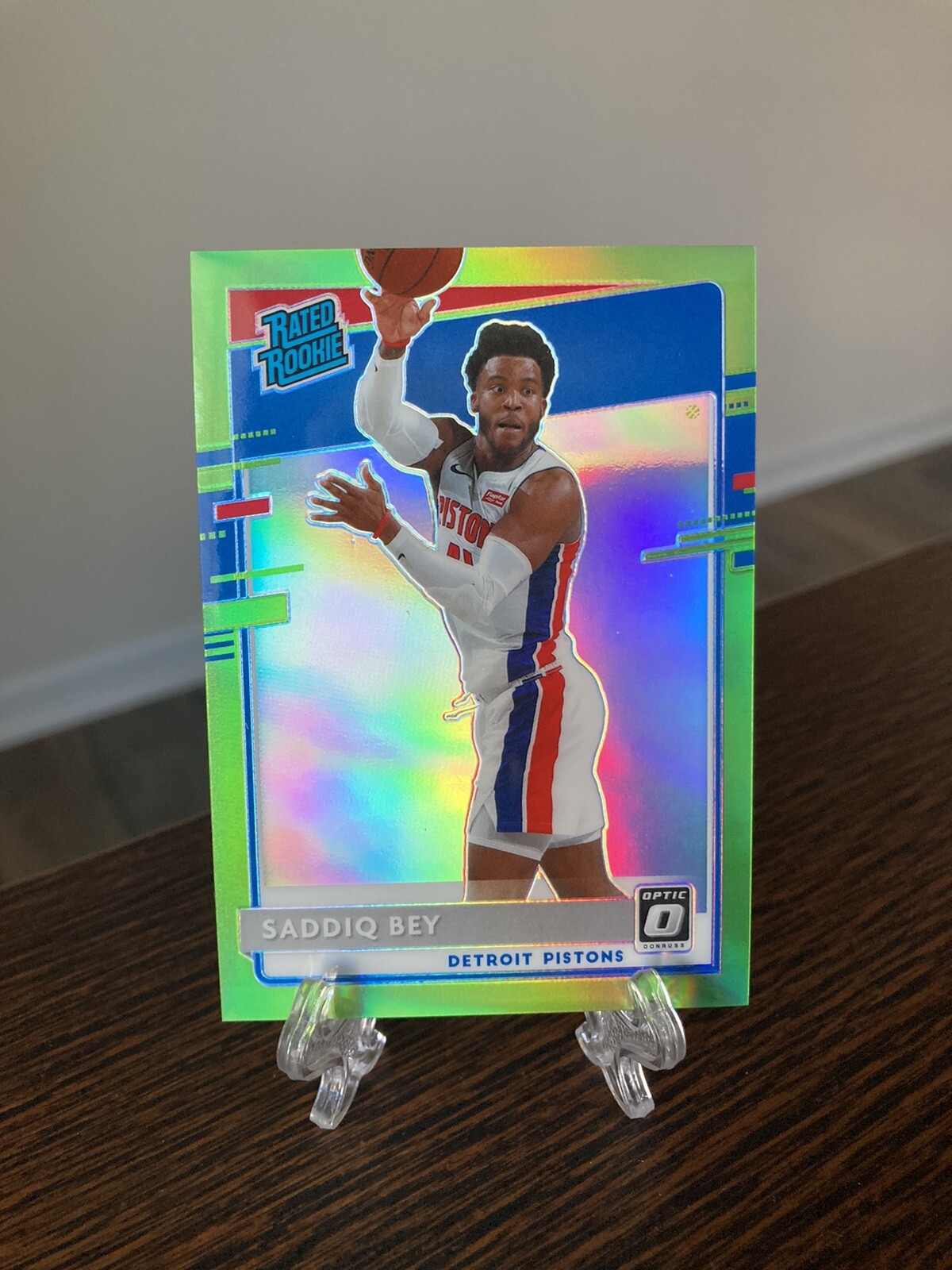 2020-21 Donruss Optic SADDIQ BEY Lime Green Rated Rookie /149 #169 RARE SP NM+