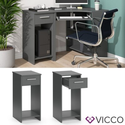 HOMCOM Bureau Informatique Meuble de Bureau pour Ordinateur Multimédia