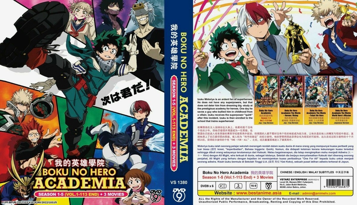 Dvd Anime My Hero Academia Heroes Rising Dubbed Free Dvd My Hero
