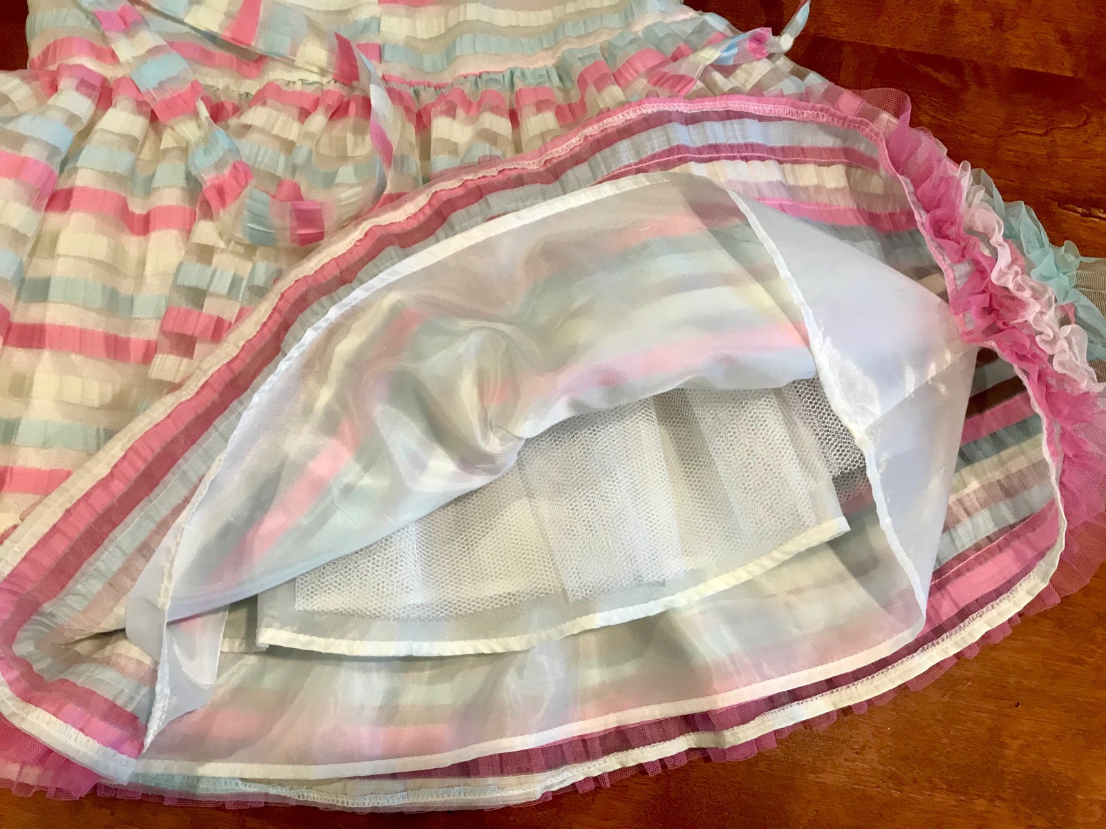 NWT Isobella & Chloe Striped Pastel Easter Dress Size 12 eBay