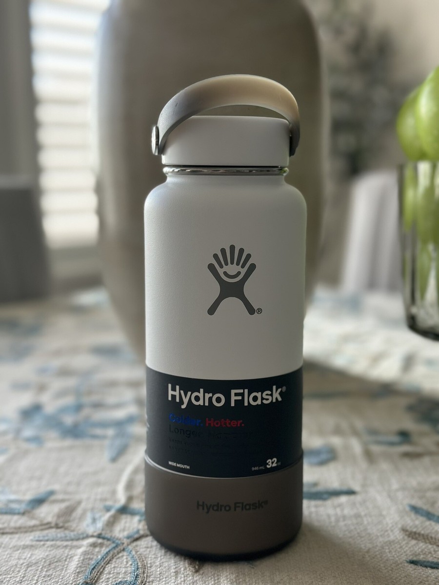 Hydro Flask 32 oz Wide Mouth Bottle Limited Edition White Black Twilight  RARE